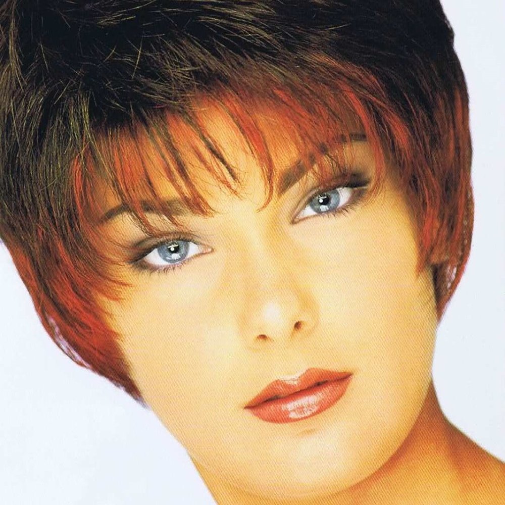 Wig Made in Italy color Black with Ruby Red highlights